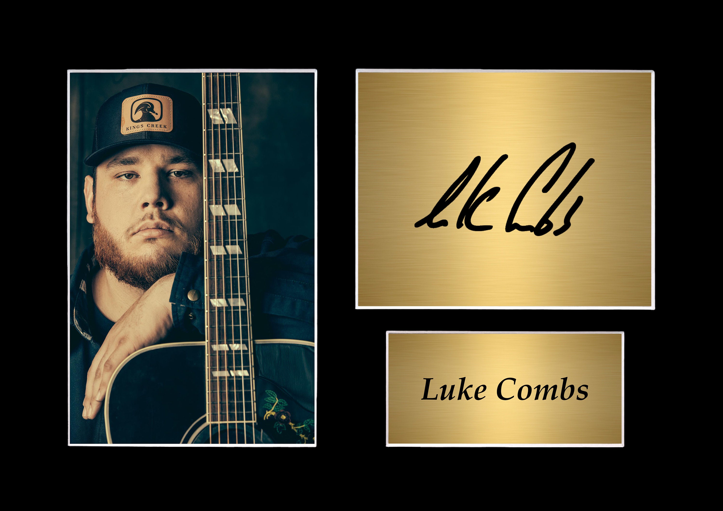 Luke Combs Signed Autograph Mount Print A4 - Etsy UK