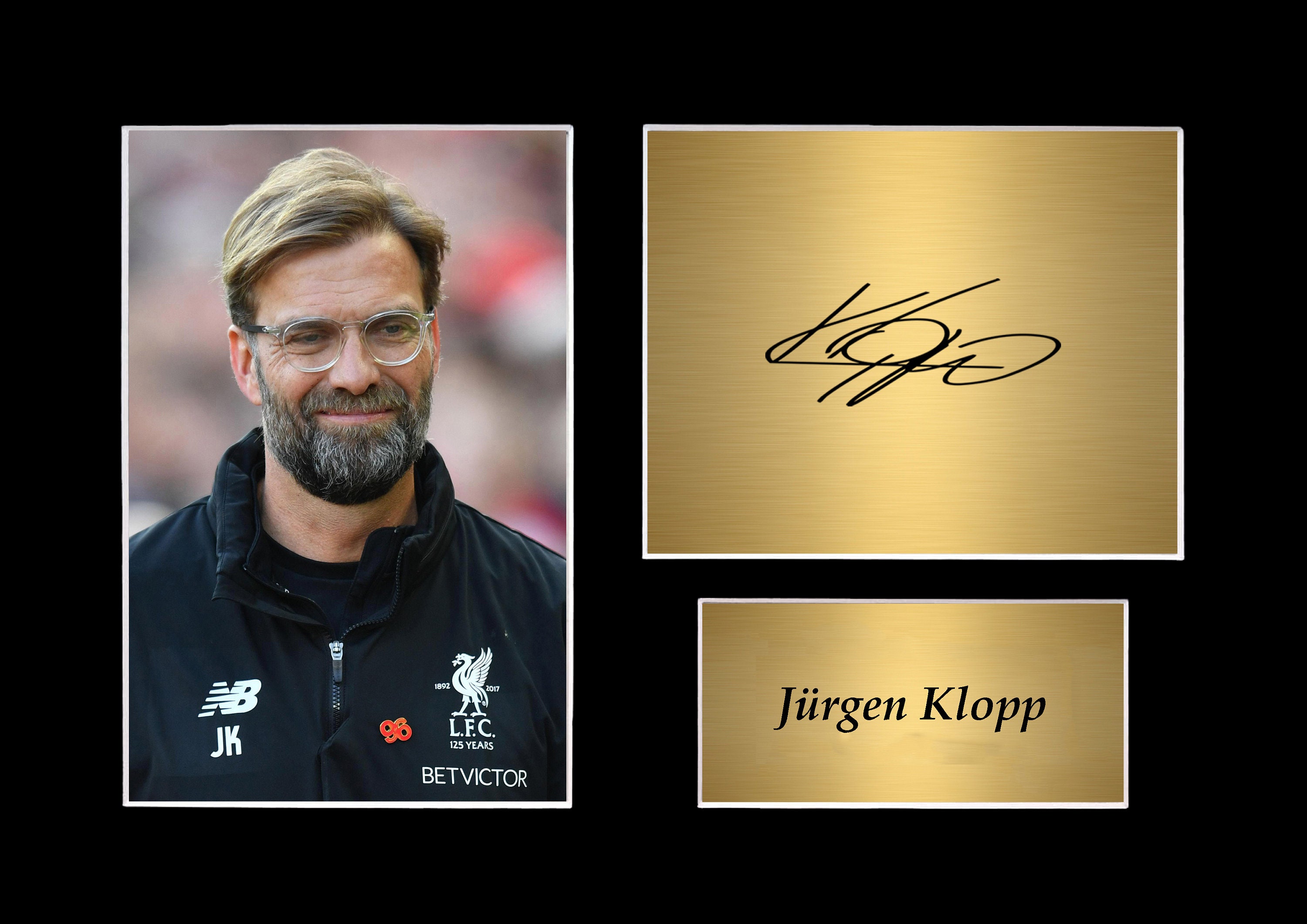 Signed J rgen Klopp Mount Autograph Print A4