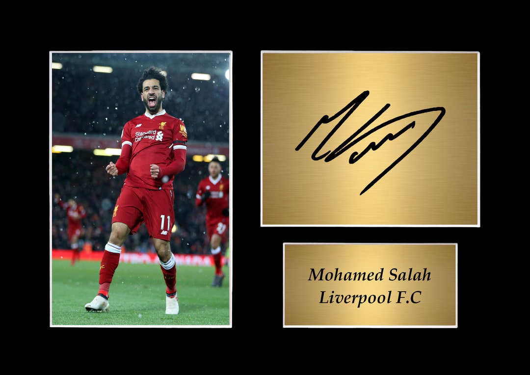 Signed Mo Salah A4 Mount Autograph Print Etsy UK