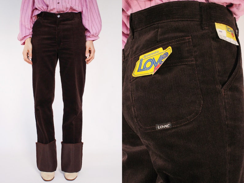 Vintage Deadstock corduroy LOVE broek image 1