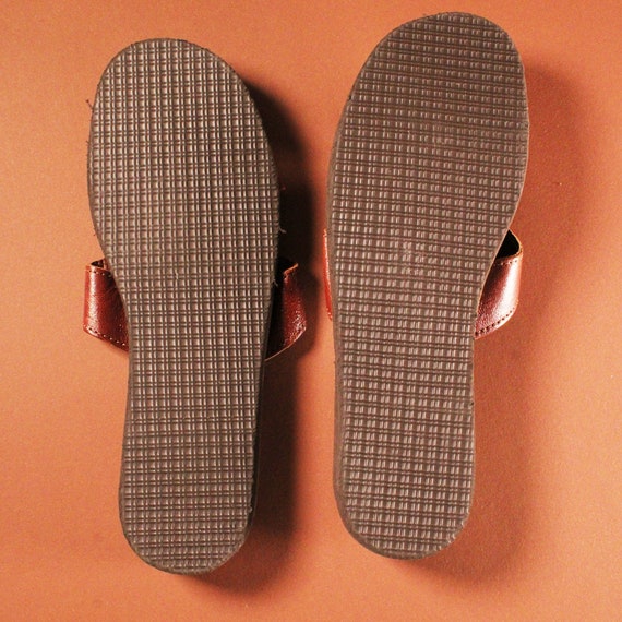 Deadstock Handgemaakte Vintage leren sandalen - image 3