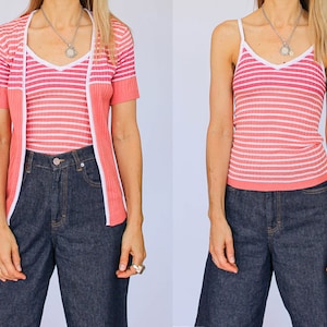 Helen Sue Vintage 70s Deadstock Knit Twinset Top & Vest
