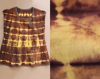 Vintage handmade cotton tie dye girls dress