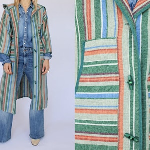 Vintage Bohemian 70s jas met capuchon