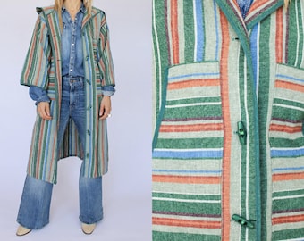 Vintage Bohemian 70s jas met capuchon