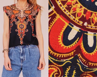 Vintage handgemachtes Dashiki 1970er Top