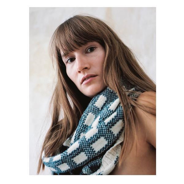 Knitted Loopscarf Checks - "Napkini" - ANNAMARIAANGELIKA - Alpaca Scarf, Knit, Knitwear, Christmas, Fair Fashion, Handmade in Peru, Ethical