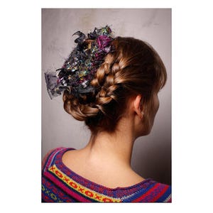Hair Accessory Bridal - ANNAMARIAANGELIKA - Braids, Hairstyles, Upcycling Silk 30cm, Wedding, Hairband, Bridesmaids, Bride, Festival
