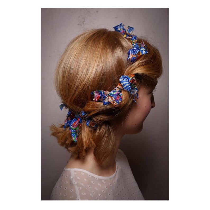 Bridal Hair Accessory - 60cm Finally resale start Upcycling Silk Free shipping / New ANNAMARIAANGELIKA