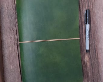 Personalized Leather B5/Composition Size Notebook Cover, Hand-Dyed Veg Tanned Leather RefillableJournal, Customizable Gift