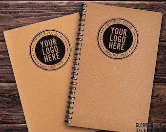 Custom Journal with Logo | Business Logo Spiral Notebook | Company Logo Merch Journal Notebook | Employee Gifts | Custom Travel Notebook