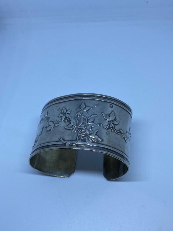 Paire De Boutons De Manchette Art Nouveau En Argent Sterling 925 - Vintage Pour Homme