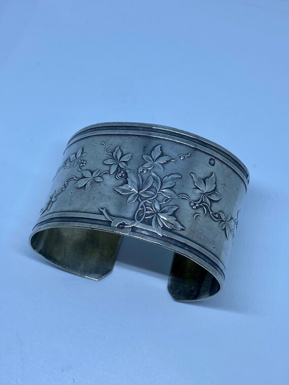 Bracelet Jonc Vermeil Antique - Style Art Nouveau - Argent Sterling Plaqué Or - Occasion
