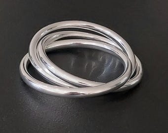 Stainless Steel 3 Ring Trinity Bracelet - Etsy Canada