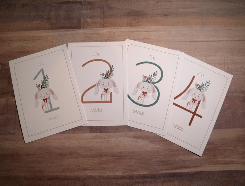 Cartes étapes pour bébé - 12 mois immagine 1
