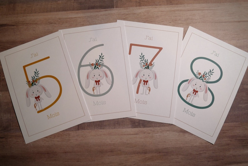 Cartes étapes pour bébé - 12 mois immagine 2