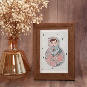 Carte postale Matriochka - Art print postcard