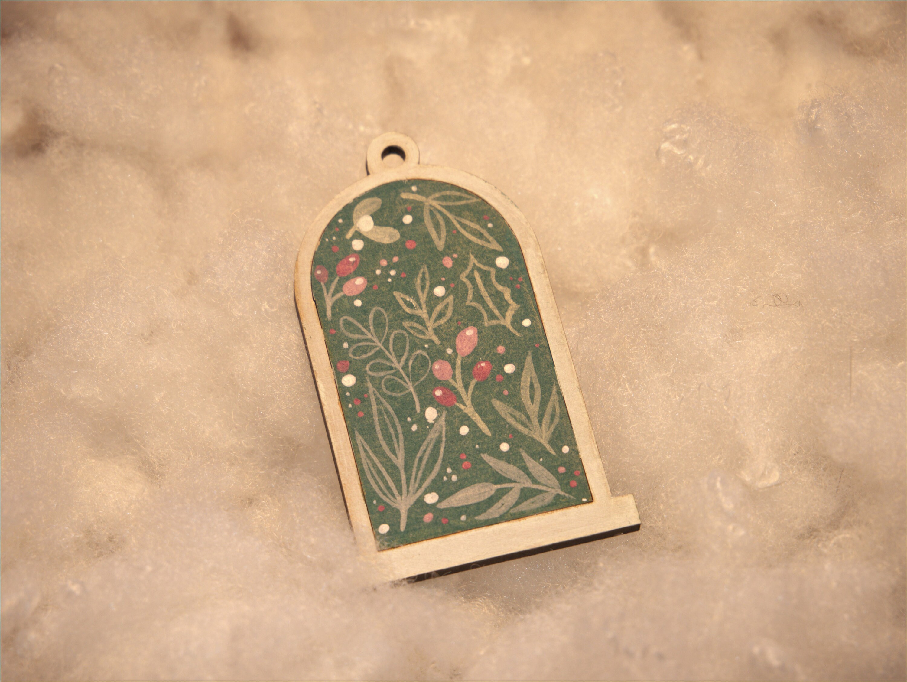 Petite Cloche à Pendre Au Sapin - Modèle Unique Peint La Main