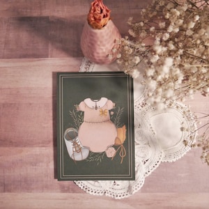 Carte postale - Bébé - Vintage - fait main