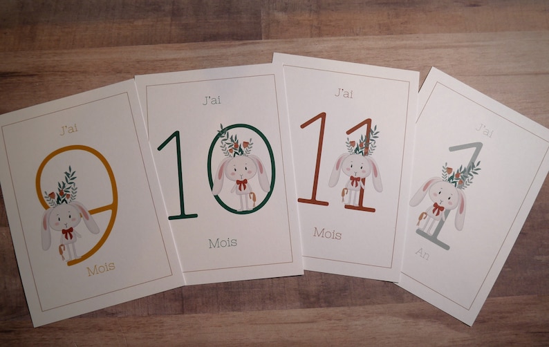 Cartes étapes pour bébé - 12 mois immagine 3