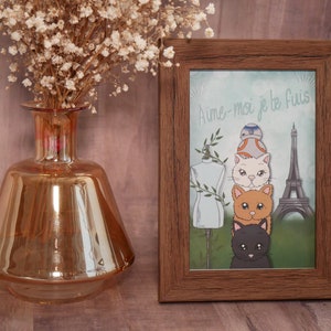 Carte postale - Aime-moi je te fuis - Art Postcard