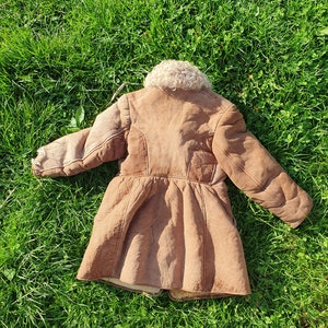 manteau vintage rare pour enfants en peau de mouton, taille 2-3 ans image 2