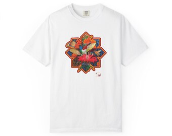 Ruby Throated Hummingbird, Eco T Shirt, Eco Mural 23