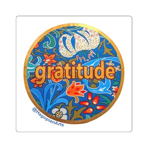 Vierkante Stickers: Hope Medallions - Dankbaarheid