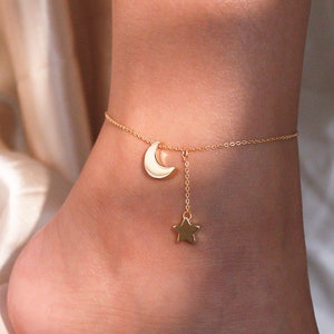 Unique Star Moon Love Beads Six-piece Anklet Women Bracelet