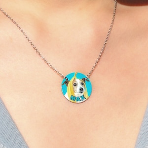 Personalized Pet Photo Necklace: Custom Dog Remembrance Gift
