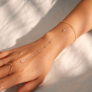 hand chain bracelet ring chain bracelet gold