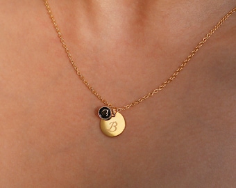 Initial heart charm necklace Coin personalized 16k gold rose gold silver plated necklaces gift for her