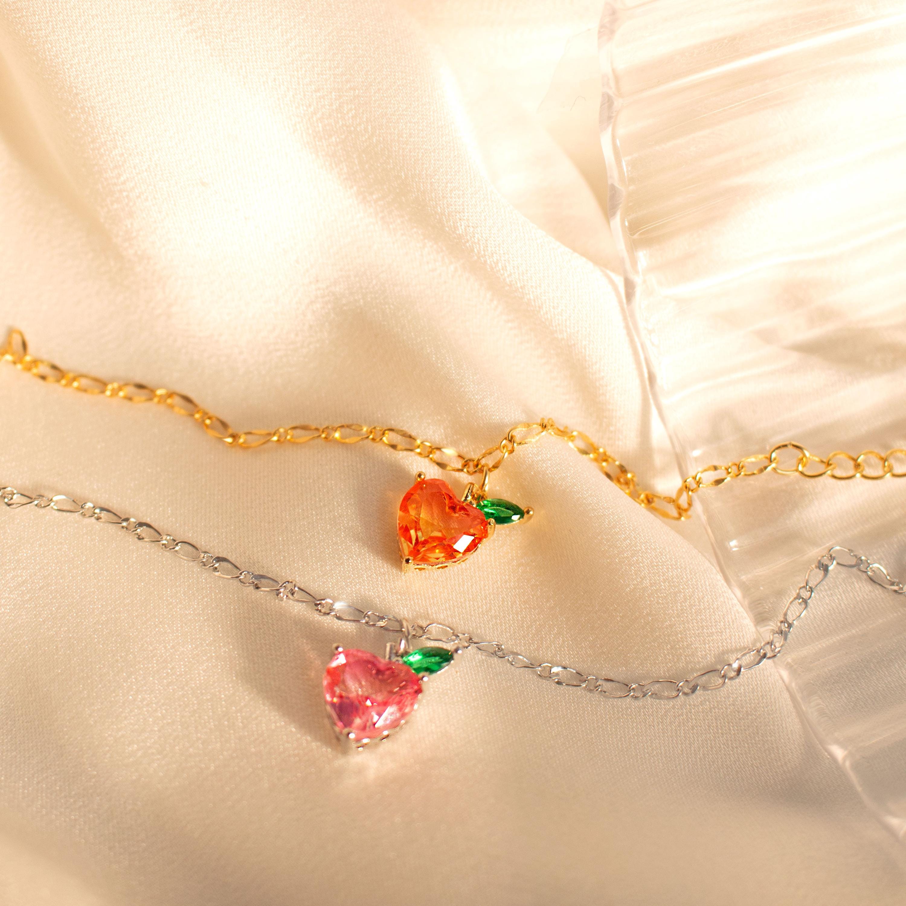 Apple crystal bracelet heart apple heart bracelets best gift for her friendship birthday gifts best