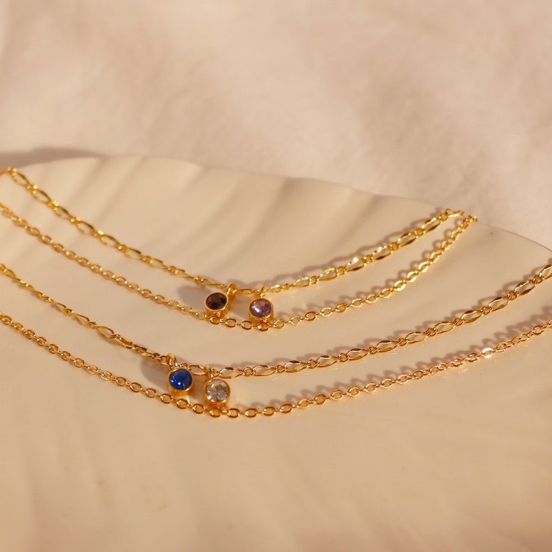 birthstone anklet gold birthstones anklets, Christmas gift, holiday gift ideas