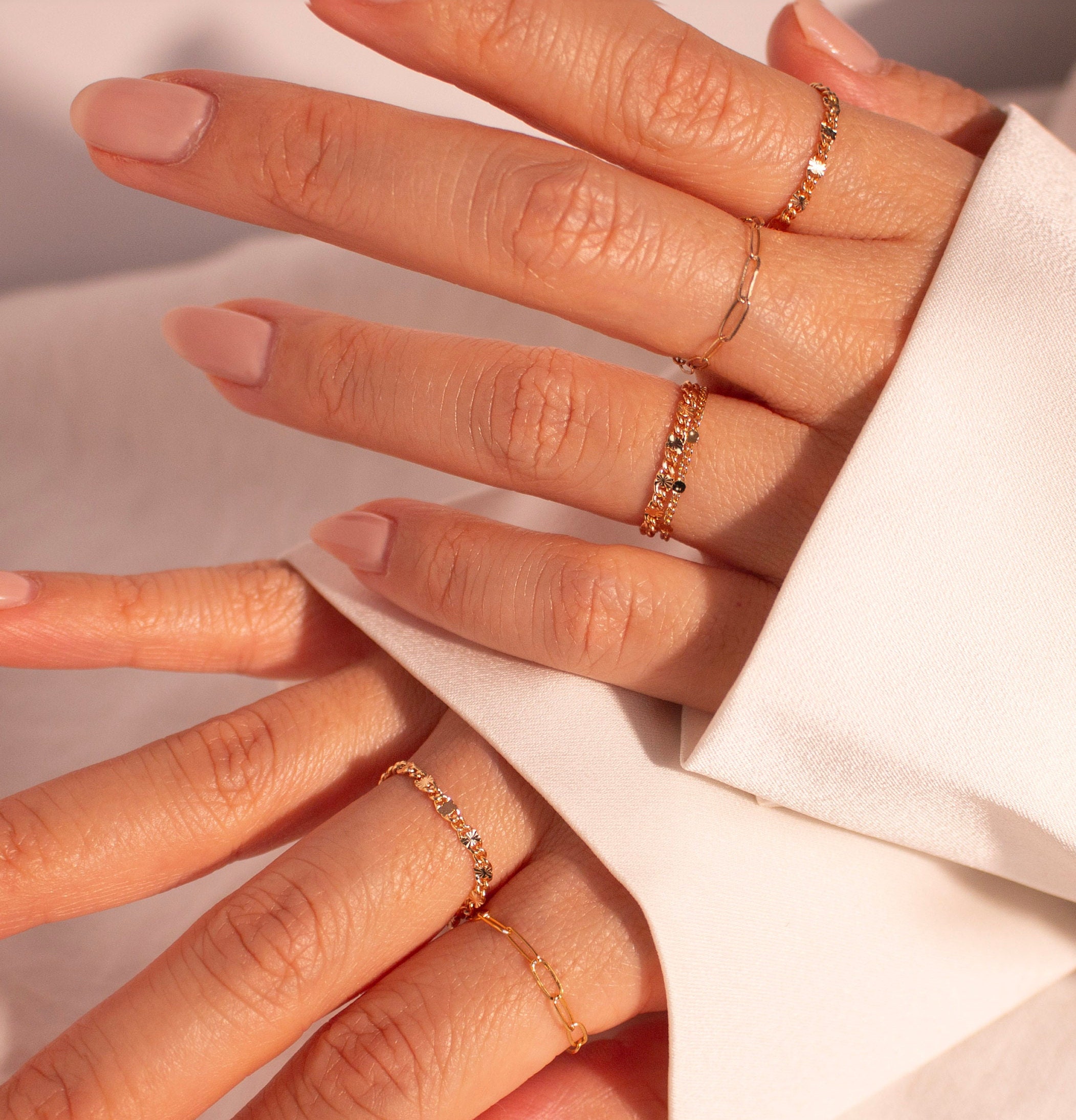 Permanent cutting gold ring 16K gold plated permanent rings gift for her best gifts