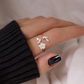 Sakura Ring Valentine's day gift 925 Sterling Silver Ring Adjustable