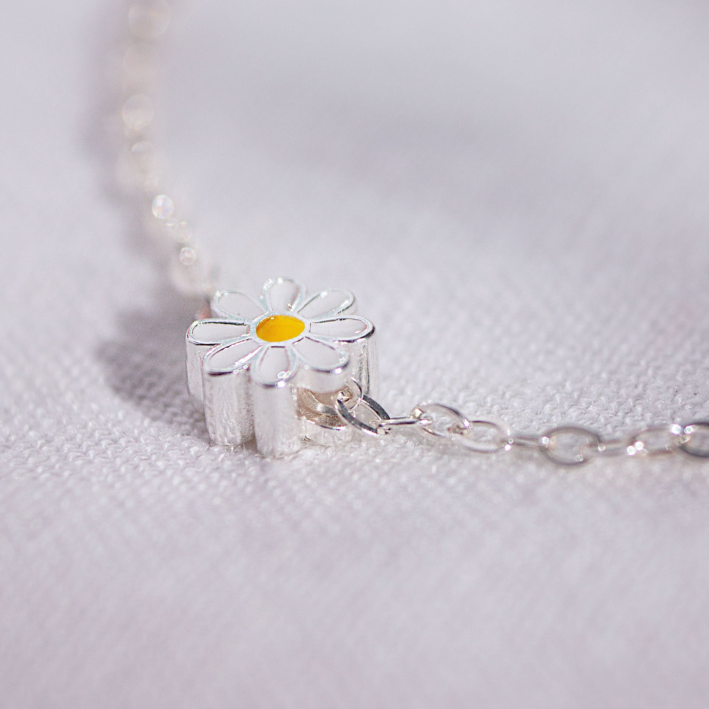 Sterling Silver Daisy bracelet dainty cute flower bracelets 925 silver best gift for her