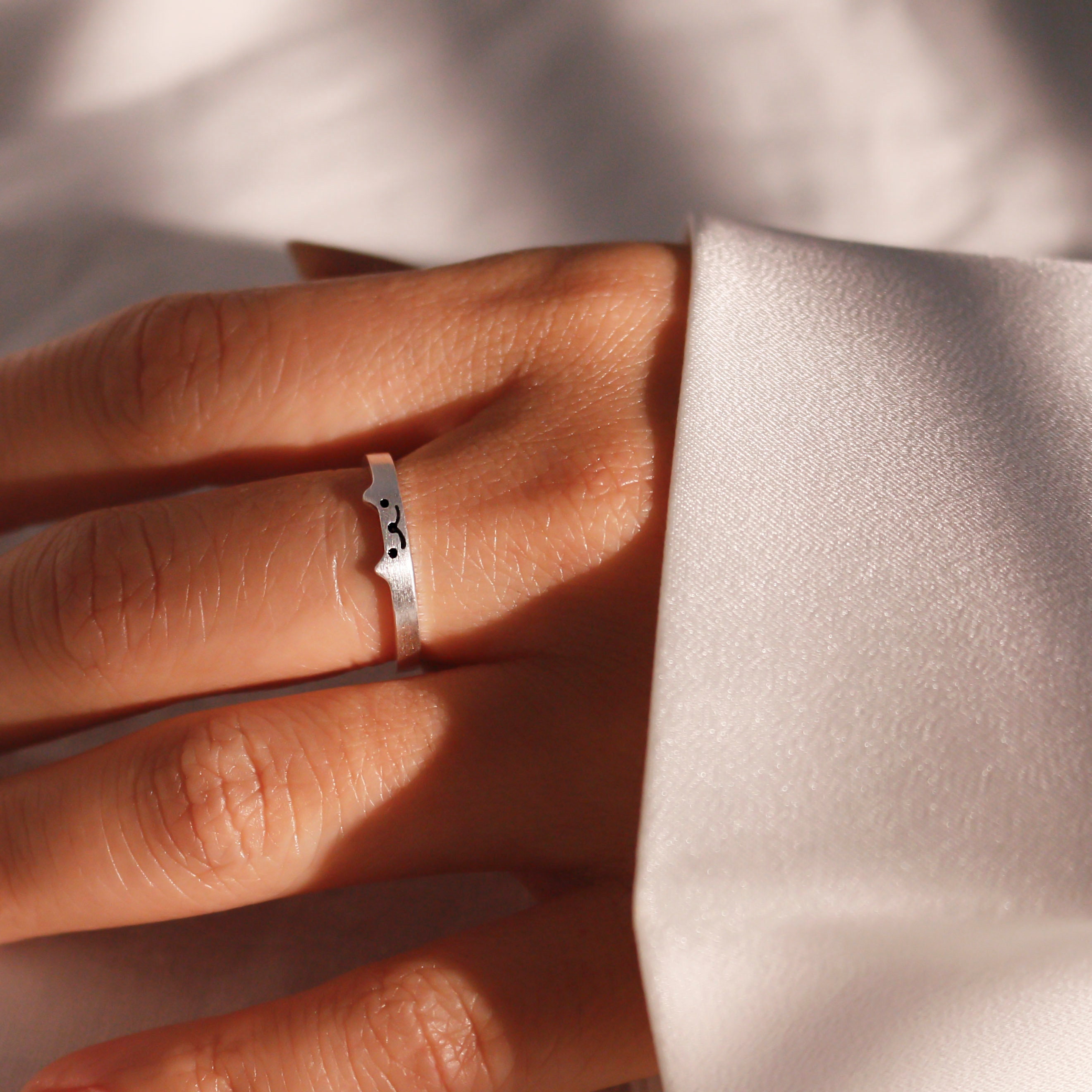 Adjustable Sterling Silver cat Ring Personalized your name initial kitty Rings unique gift