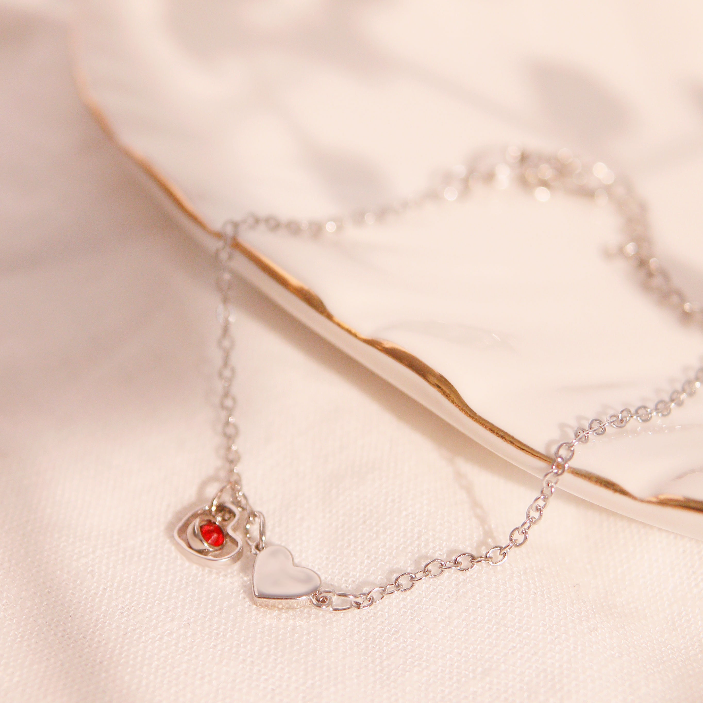 Heart birthstone bracelet trendy cute bracelets birthday best gift for her best