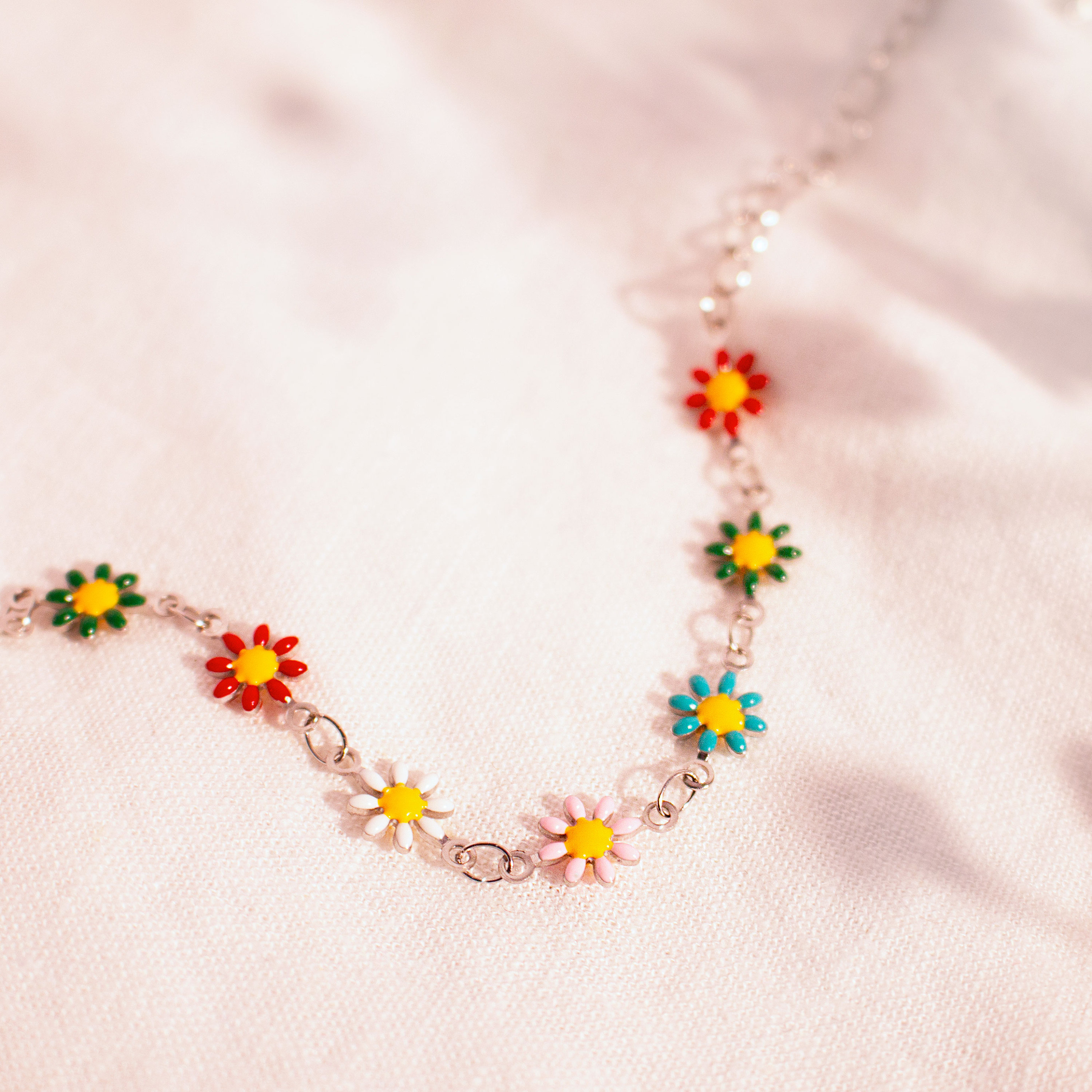 Flowers anklet cute colorful ankle bracelet flower best gift for her unique anklets