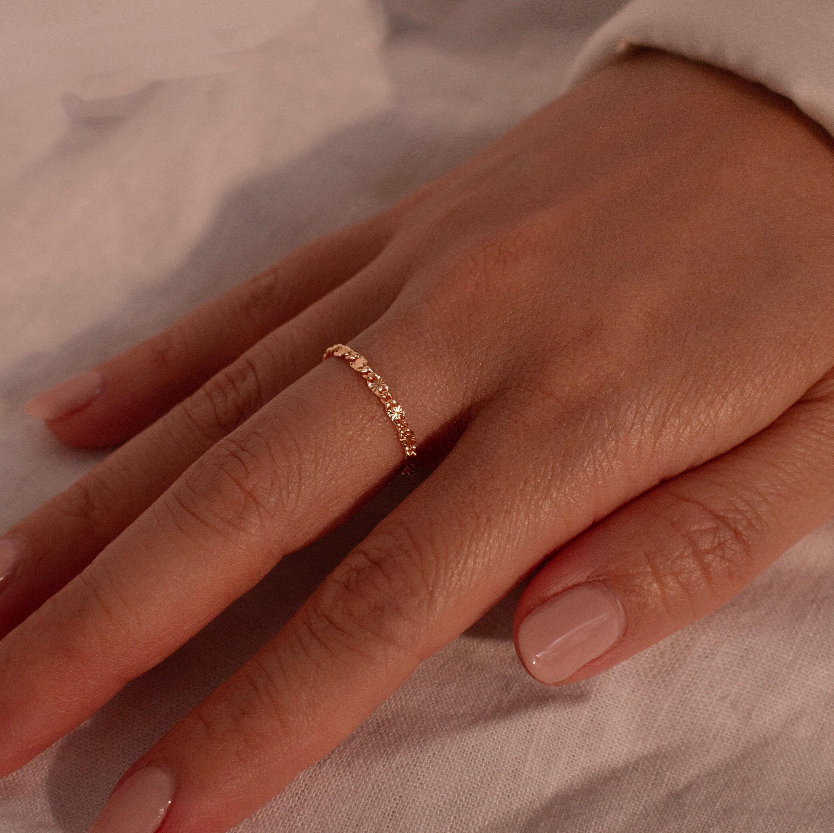 Permanent cutting gold ring 16K gold plated permanent rings gift for her best gifts
