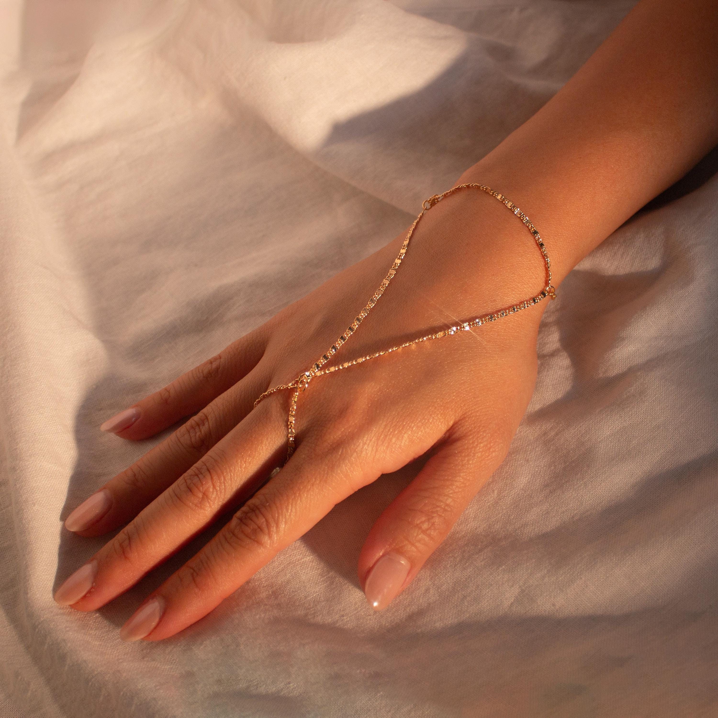 Hand chain ring slave bracelets ring bracelet hand chain bracelets best gift for her
