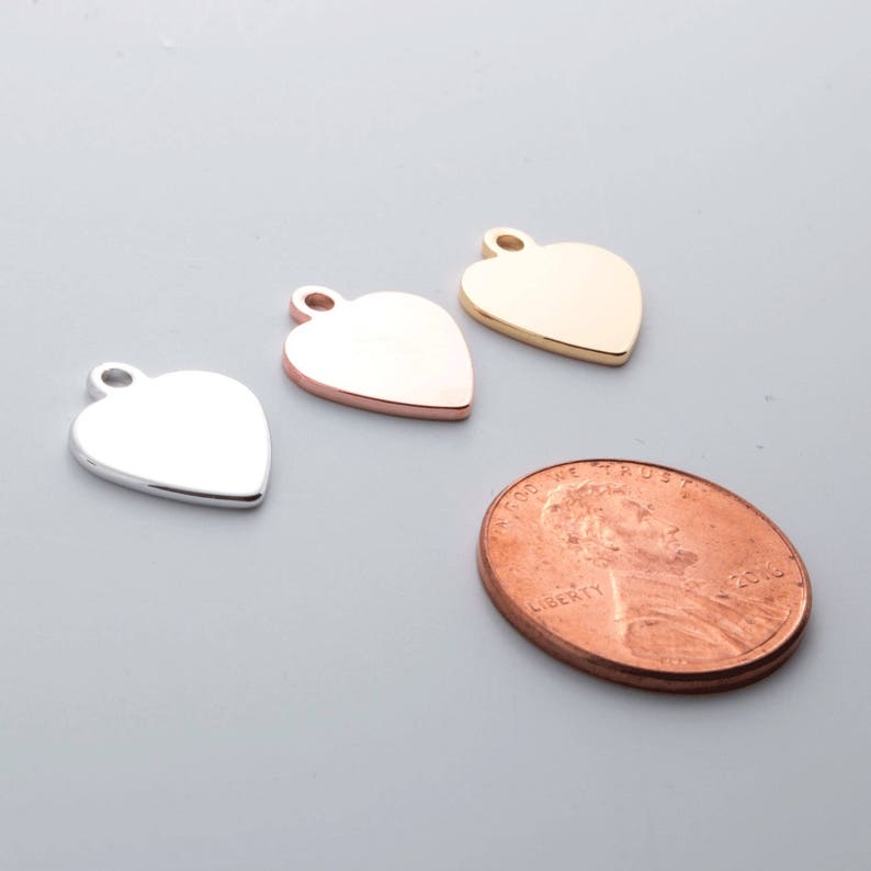 Hand Stamped Heart Charm Initial Necklace16k Gold Silver Rose Gold PlatedGift for Birthday Wedding Bridesmaid Mothers day Mother Daughter