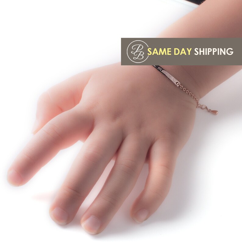 Baby Name Bracelet New Baby Gift Baby ID Bracelet Baby Etsy