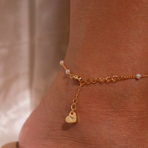 Gold pearl anklet dainty pearl anklets summer jewelry, Christmas gift, Holiday gift ideas