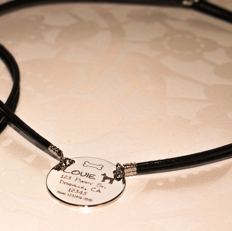 Customized Engraved Dog Necklace Jewelry Dog Name Tag Dog Etsy