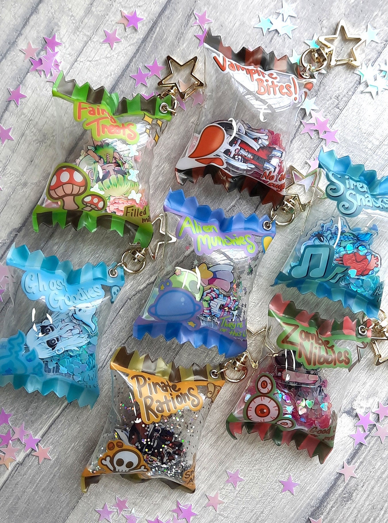 Fantasy Snack Bags, Fantasy Creature Keychain, Snack Bag Charm