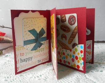 Mini livret porte-cartes multiples : anniversaire, douche, Noël, remise des diplômes, porte-cartes fait main, carte cadeau tendance fait main