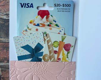 Handmade Multiple Gift Card Holder A2 Card: Birthday, Shower, Christmas, Wedding, Grad