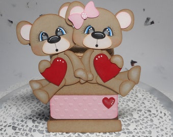 Teddy Bear Scrapbook Die Cuts: Photo Embellishment Handmade Paper Piecing